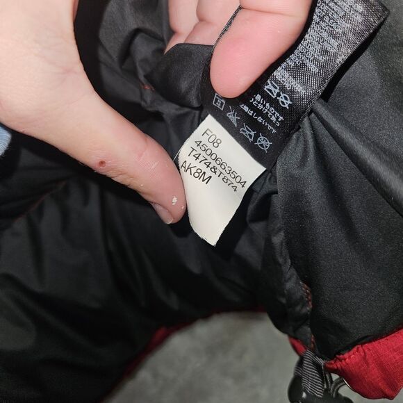 The North Face 1996 Retro Nuptse 700 Fill Jacket Black/Red Puffer Mens Sz L - Picture 13 of 16